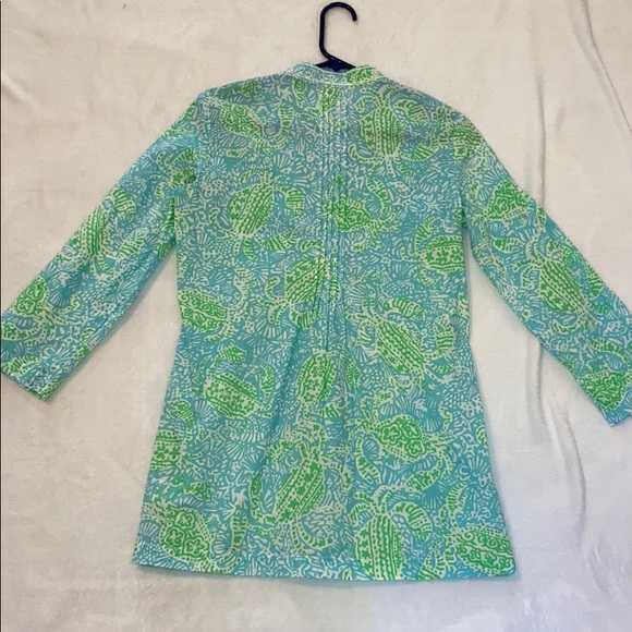 Lilly Pulitzer blue crab print Sarasota tunic - Picture 7 of 7
